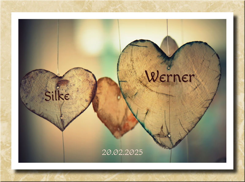 Herzscheibchen aus Holz der Liebe