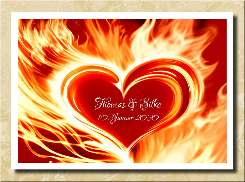 Heie Liebe im Flammenherz