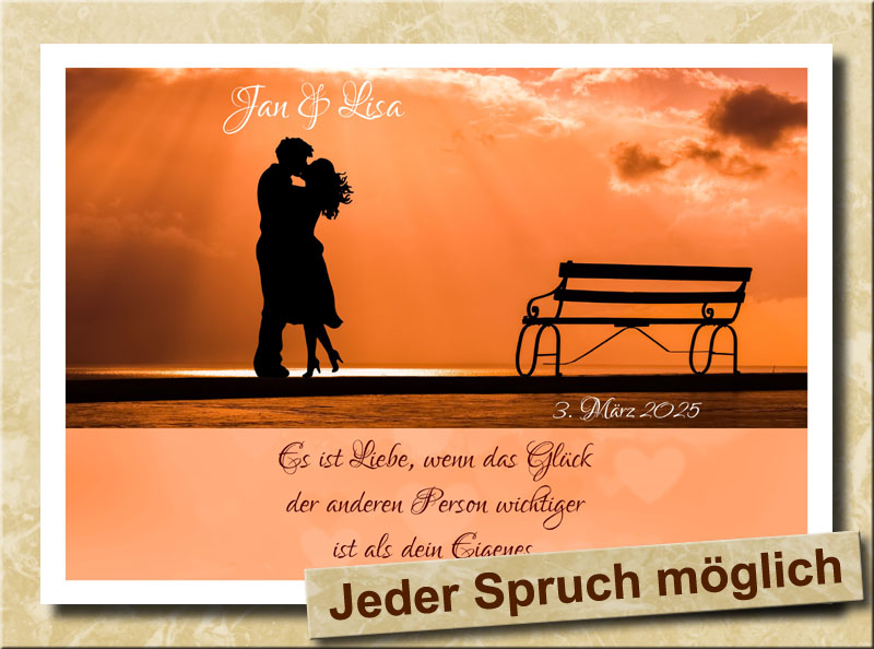 Romantische Liebe im Abendlicht